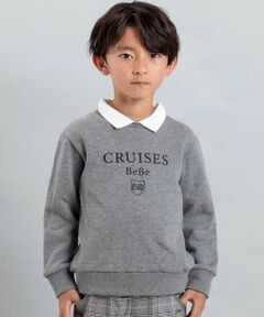 BeBe / べべ スウェット | CRUISESロゴ刺しゅう襟付きトレーナー(100~150cm)