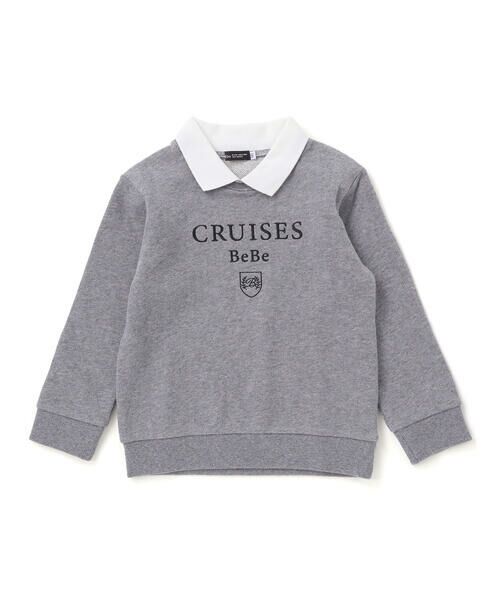 BeBe / べべ スウェット | CRUISESロゴ刺しゅう襟付きトレーナー(100~150cm) | 詳細15