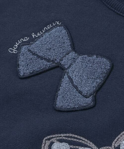 BeBe / べべ スウェット | リボン刺しゅうギャザートレーナー(90~150cm) | 詳細5