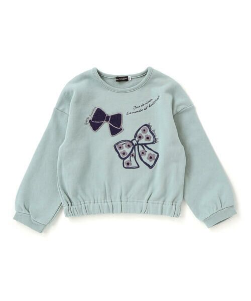 BeBe / べべ スウェット | リボン刺しゅうギャザートレーナー(90~150cm) | 詳細13