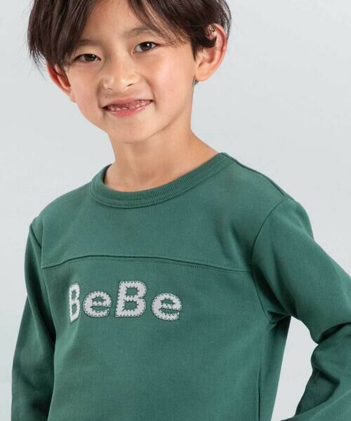 BeBe / べべ スウェット | パッチ刺しゅうロゴレイヤード風トレーナー(80~160cm) | 詳細8