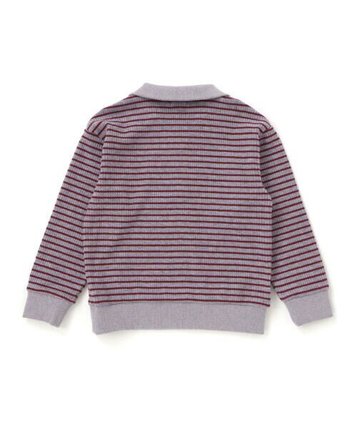 BeBe / べべ ニット・セーター | 【お揃い】ボーダーリブZIPカラー長袖プルオーバー(90~160cm) | 詳細11