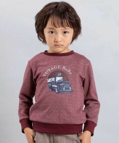 BeBe / べべ スウェット | トレインプリントメランジトレーナー　(90~150cm)