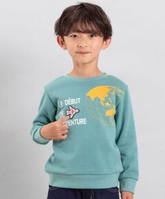 BeBe / べべ スウェット | 【JALコラボ】地球儀＆飛行機ワッペントレーナー(90~140cm)