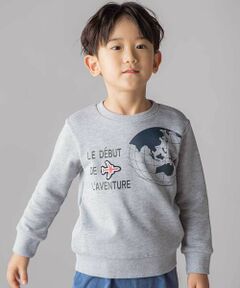 BeBe / べべ スウェット | 【JALコラボ】地球儀＆飛行機ワッペントレーナー(90~140cm)