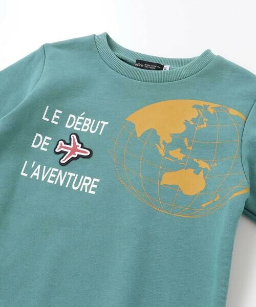 BeBe / べべ スウェット | 【JALコラボ】地球儀＆飛行機ワッペントレーナー(90~140cm) | 詳細8