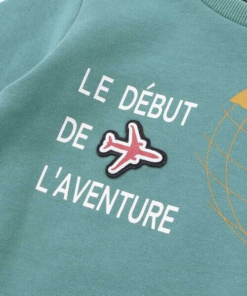 BeBe / べべ スウェット | 【JALコラボ】地球儀＆飛行機ワッペントレーナー(90~140cm) | 詳細9