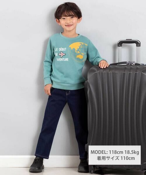 BeBe / べべ スウェット | 【JALコラボ】地球儀＆飛行機ワッペントレーナー(90~140cm) | 詳細1