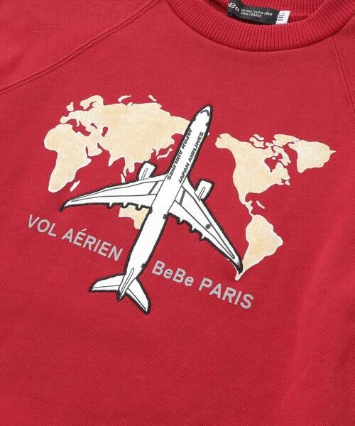 BeBe / べべ スウェット | 【JALコラボ】飛行機刺しゅう袖切り替えラグラントレーナー(90~130cm) | 詳細12