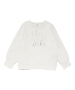 BeBe / べべ スウェット | ポンチラインストーンロゴトレーナー(100~160cm)