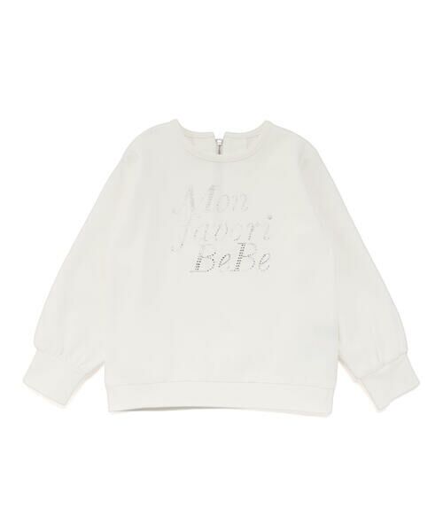BeBe / べべ スウェット | ポンチラインストーンロゴトレーナー(100~160cm) | 詳細1