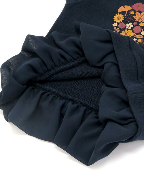 BeBe / べべ スウェット | マシュマロウラケハートリーフブーケ裾フリルトレーナー(90~150cm) | 詳細14