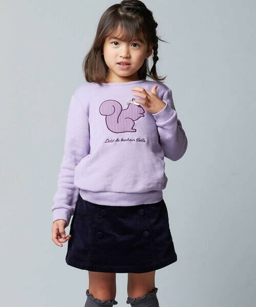 BeBe / べべ スウェット | マシュマロウラケアニマルパッチ刺しゅうトレーナー(80~150cm) | 詳細9