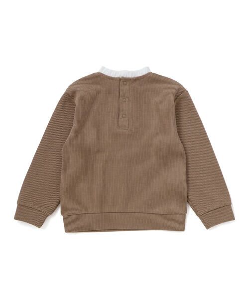 BeBe / べべ スウェット | 襟フリルチェーンステッチロゴリブトレーナー(100~160cm) | 詳細12