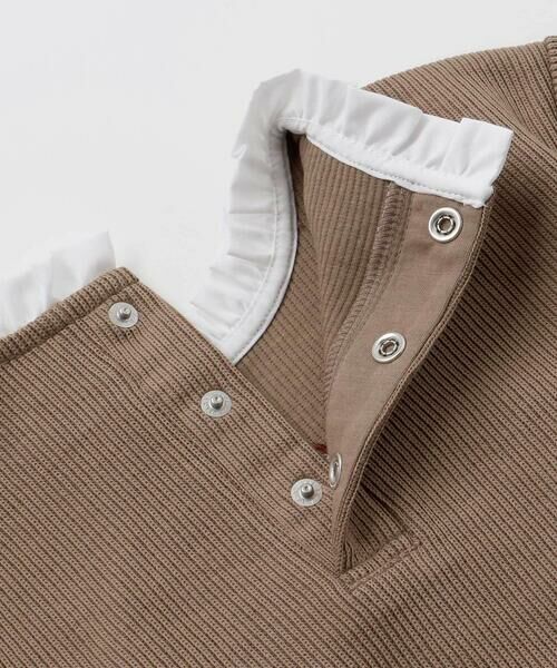 BeBe / べべ スウェット | 襟フリルチェーンステッチロゴリブトレーナー(100~160cm) | 詳細18