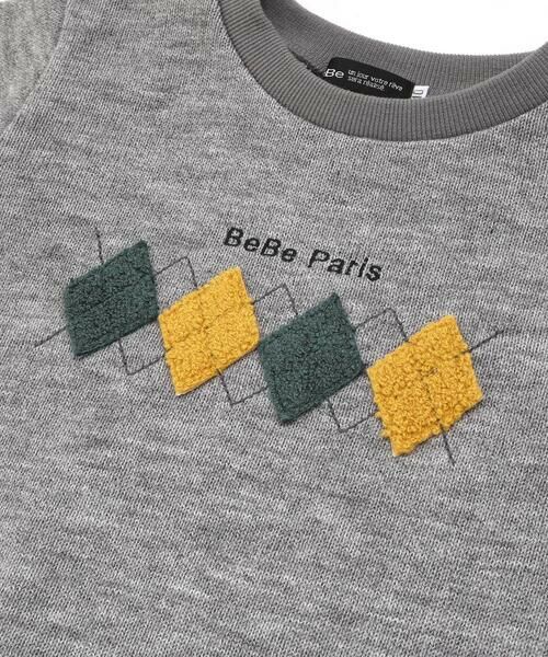 BeBe / べべ スウェット | カットニットアーガイル刺しゅうプルオーバー(90~140cm) | 詳細8