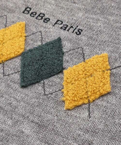 BeBe / べべ スウェット | カットニットアーガイル刺しゅうプルオーバー(90~140cm) | 詳細9