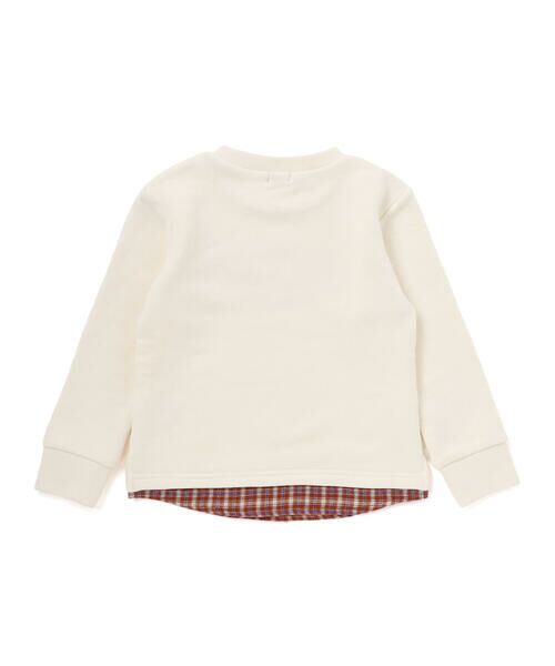 BeBe / べべ スウェット | マシュマロウラケロゴパッチレイヤード風トレーナー(90~160cm) | 詳細5