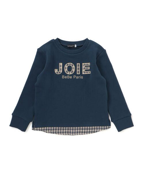 BeBe / べべ スウェット | マシュマロウラケロゴパッチレイヤード風トレーナー(90~160cm) | 詳細14