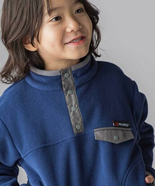 BeBe / べべ スウェット | 【POLARTEC(ポーラテック)】フリースパイピングハイネックプルオーバー(100~150cm) | 詳細3