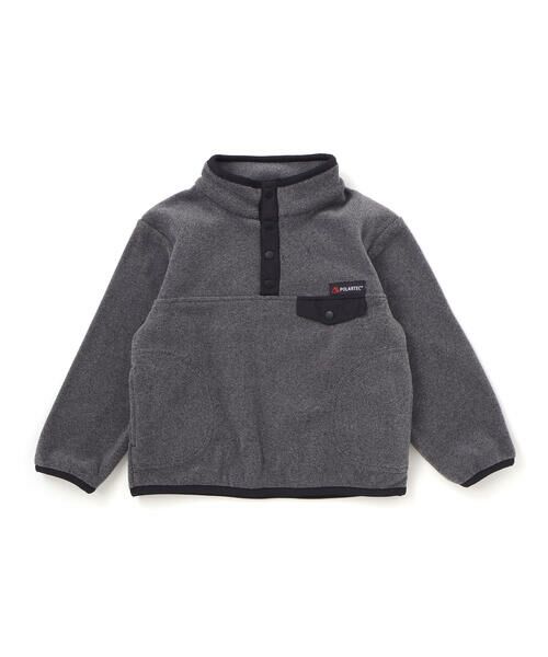 BeBe/べべ 【POLARTEC(ポーラテック)】フリースパイピングハイネックプルオーバー(100~150cm) グレー 120cm BeBe/べべ 【POLARTEC(ポーラテック)】フリースパイピングハイネックプルオーバー(100~150cm) グレー 120cm