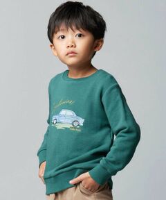 BeBe / べべ スウェット | マシュマロウラケ水彩風クラシックカートレーナー(80~150cm)