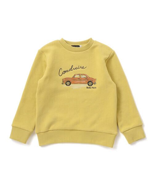 BeBe / べべ スウェット | マシュマロウラケ水彩風クラシックカートレーナー(80~150cm) | 詳細3