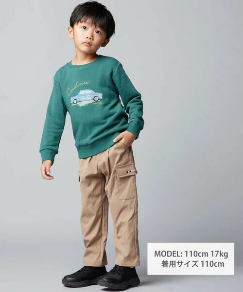 BeBe / べべ スウェット | マシュマロウラケ水彩風クラシックカートレーナー(80~150cm) | 詳細11