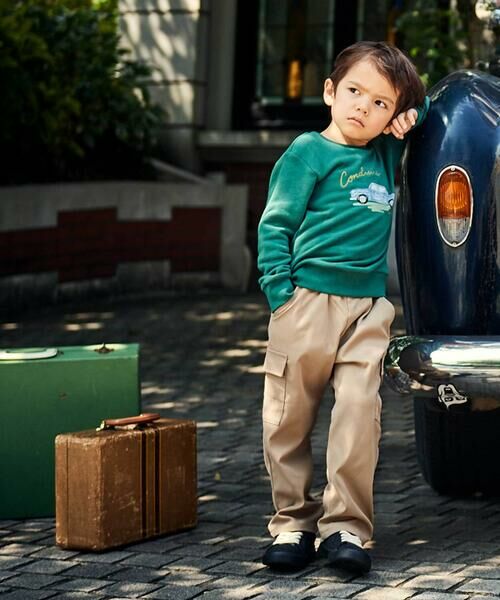 BeBe / べべ スウェット | マシュマロウラケ水彩風クラシックカートレーナー(80~150cm) | 詳細14