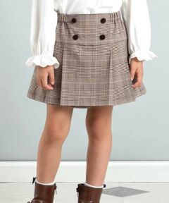 BeBe / べべ ショート・ハーフ・半端丈パンツ | 【お揃い】グレンチェックプリーツスカート風ショートパンツ(90~160cm)