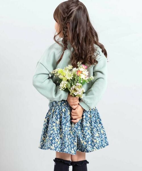 BeBe / べべ ショート・ハーフ・半端丈パンツ | 【お揃い】オンフルールフラワープリントキュロットパンツ(90~150cm) | 詳細3