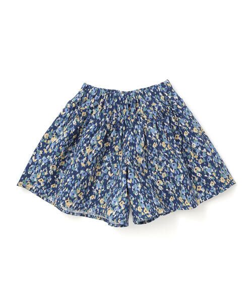 BeBe / べべ ショート・ハーフ・半端丈パンツ | 【お揃い】オンフルールフラワープリントキュロットパンツ(90~150cm) | 詳細4