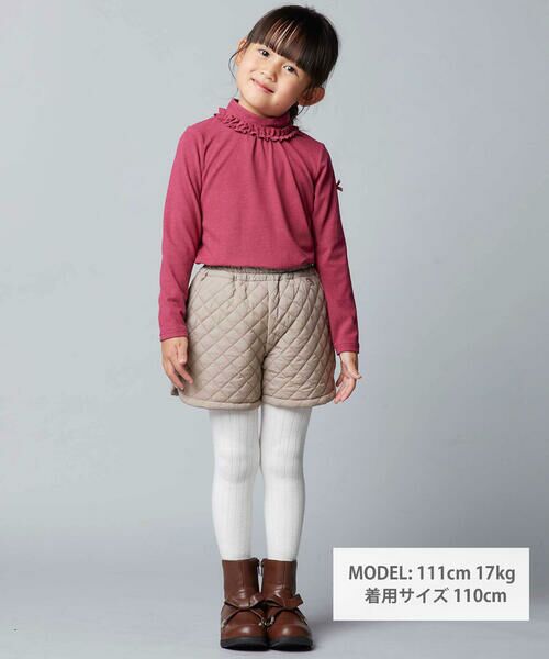 BeBe / べべ ショート・ハーフ・半端丈パンツ | タフタキルティングサイドカットショートパンツ(90~150cm) | 詳細5