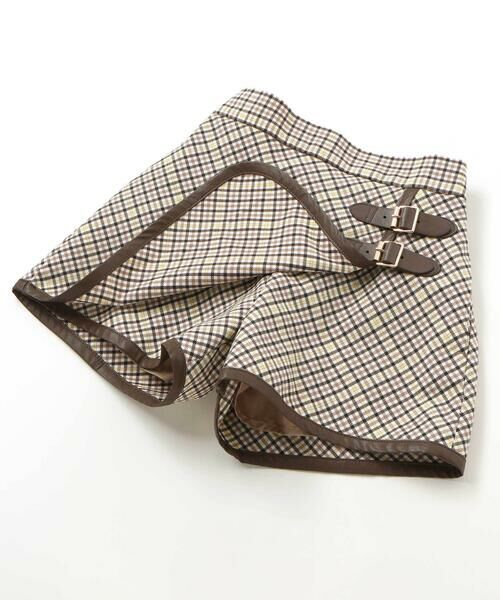 BeBe / べべ ショート・ハーフ・半端丈パンツ | 【お揃い】TRチェックパイピングラップスカート風ショートパンツ(100~150cm) | 詳細10