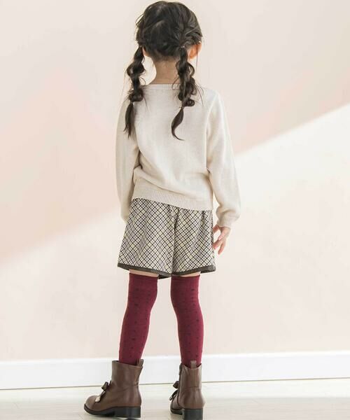 BeBe / べべ ショート・ハーフ・半端丈パンツ | 【お揃い】TRチェックパイピングラップスカート風ショートパンツ(100~150cm) | 詳細2