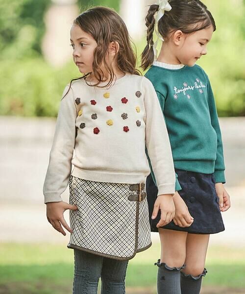 BeBe / べべ ショート・ハーフ・半端丈パンツ | 【お揃い】TRチェックパイピングラップスカート風ショートパンツ(100~150cm) | 詳細4