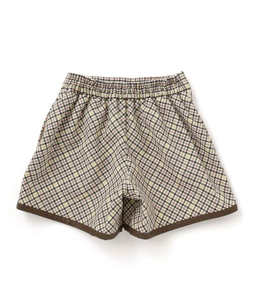 BeBe / べべ ショート・ハーフ・半端丈パンツ | 【お揃い】TRチェックパイピングラップスカート風ショートパンツ(100~150cm) | 詳細7