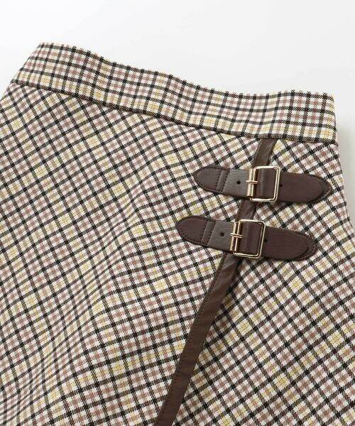 BeBe / べべ ショート・ハーフ・半端丈パンツ | 【お揃い】TRチェックパイピングラップスカート風ショートパンツ(100~150cm) | 詳細8