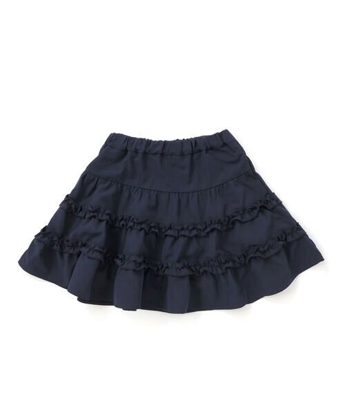 BeBe / べべ ミニ・ひざ丈スカート | シャンブレーフリルティアードスカート(100~150cm) | 詳細1