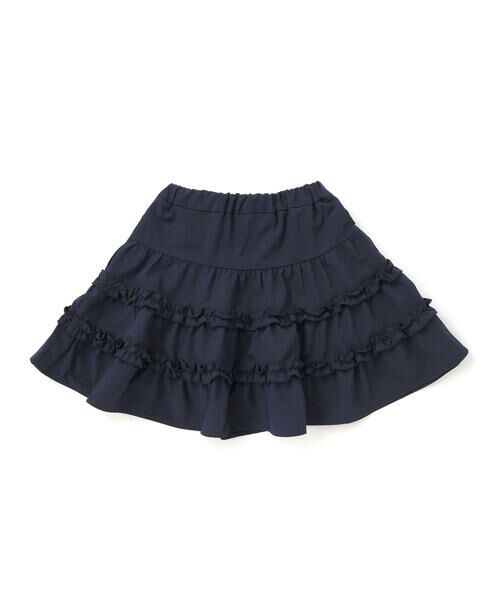 BeBe / べべ ミニ・ひざ丈スカート | シャンブレーフリルティアードスカート(100~150cm) | 詳細2