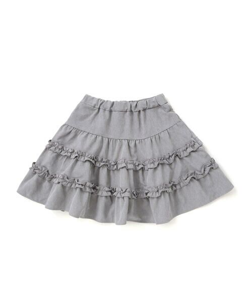BeBe / べべ ミニ・ひざ丈スカート | シャンブレーフリルティアードスカート(100~150cm) | 詳細11