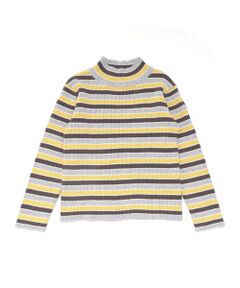 BeBe / べべ ニット・セーター | マルチボーダーリブハイネックニット(90~150cm)