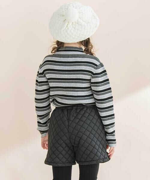 BeBe / べべ ニット・セーター | マルチボーダーリブハイネックニット(90~150cm) | 詳細2