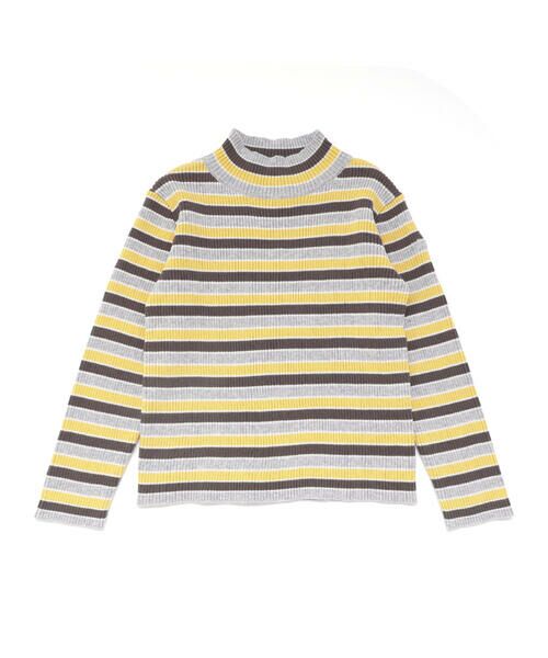 BeBe / べべ ニット・セーター | マルチボーダーリブハイネックニット(90~150cm) | 詳細9