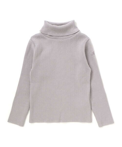 BeBe / べべ ニット・セーター | 【日本製】リブニットタートルネック(80~150cm)(グレー)
