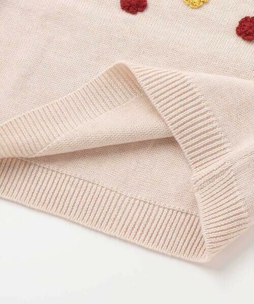 BeBe / べべ ニット・セーター | かぎ針花モチーフニットプルオーバー(100~140cm) | 詳細12