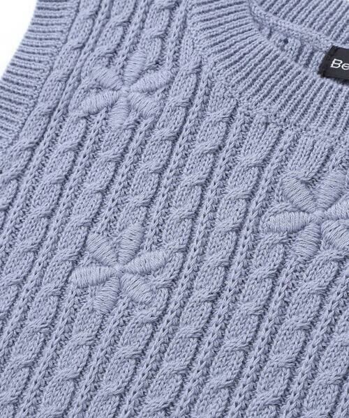 BeBe / べべ ベスト | ケーブル編みクルーネックニットベスト(90~150cm) | 詳細10