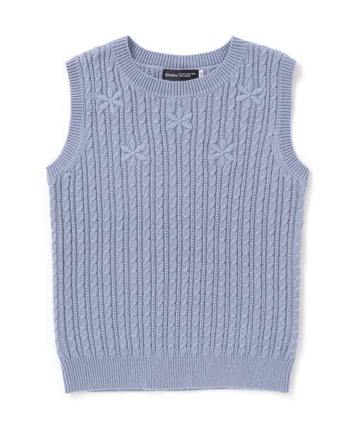 BeBe / べべ ベスト | ケーブル編みクルーネックニットベスト(90~150cm) | 詳細7