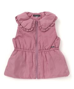 BeBe / べべ ダウンジャケット・ベスト | 【撥水】BIGカラー中綿フリルベスト(90~150cm)