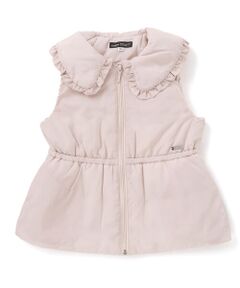 BeBe / べべ ダウンジャケット・ベスト | 【撥水】BIGカラー中綿フリルベスト(90~150cm)